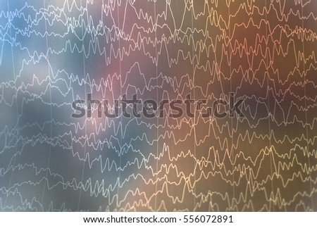 EEG wave background,Brain with brain wave