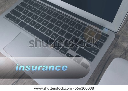 Notebook and Laptop with text INSURANCE