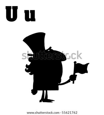 Silhouetted Uncle Sam With Letters U