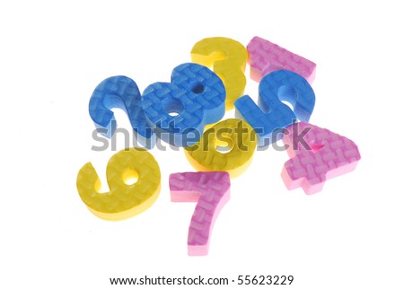 Digital puzzle isolated on a white background