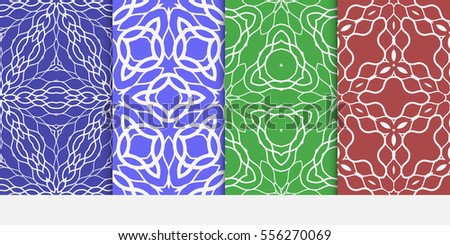 set of floral ornament. seamless pattern. Abstract geometric background. for design, wallpaper, invitation.