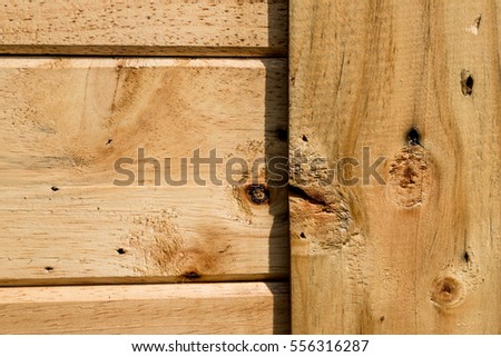 Wooden panel closely pictured in detail for texture background usage.