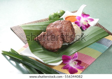 thai lamb chop rice