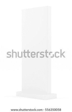 Trade exhibition stand on white background. 3d rendering.