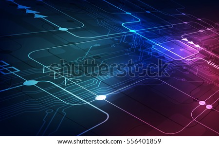 Vector circuit board background technology. illustration Royalty-Free Stock Photo #556401859