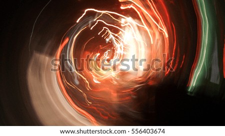 Abstract background of night light on street , long exposure shot