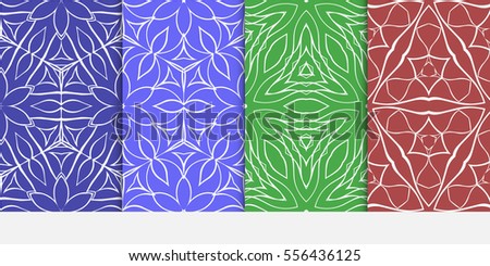 set of decorative floral seamless pattern background. Luxury texture for wallpaper, invitation. Vector illustration. color.