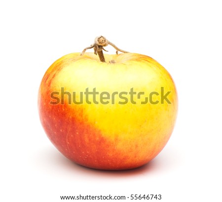 picture ripe apples isolated on a white background. studio.