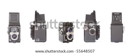 Twin lens reflex old photo camera