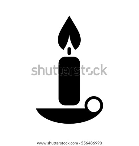 Candle vector icon on white background