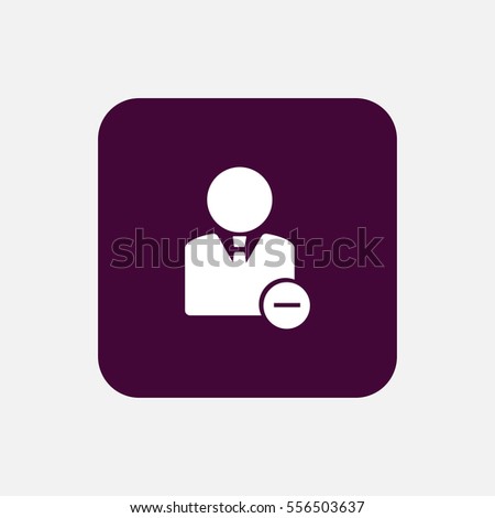 delete user icon vector, can be used for web and mobile design.