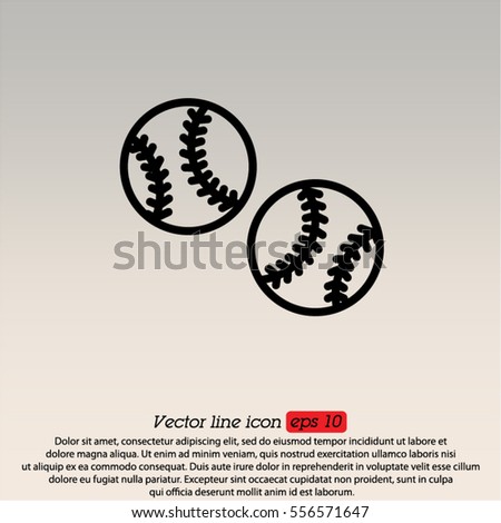 Web line icon. Baseball