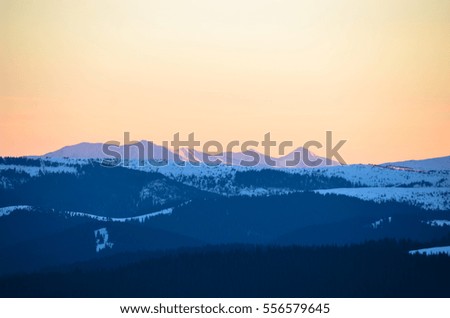 winter mountains landscape