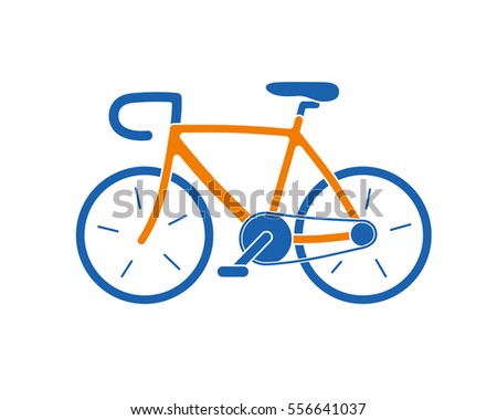 Bicycle vector icon isolated.