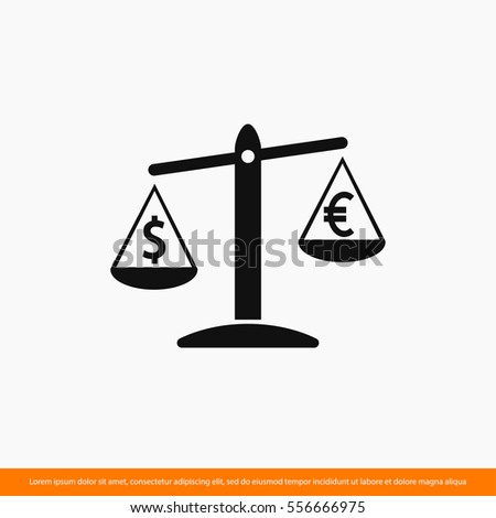 justice scales icon. One of set web icons