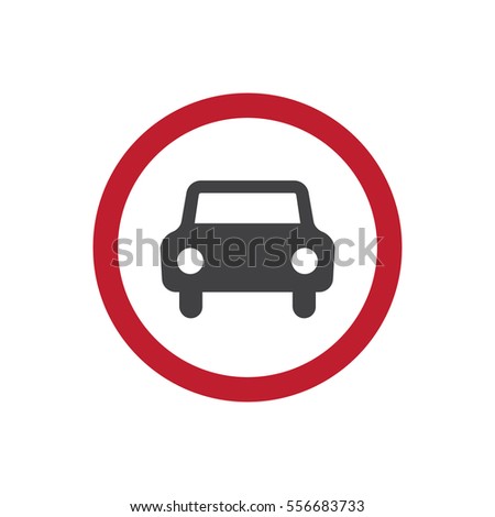 Car icon on the white background