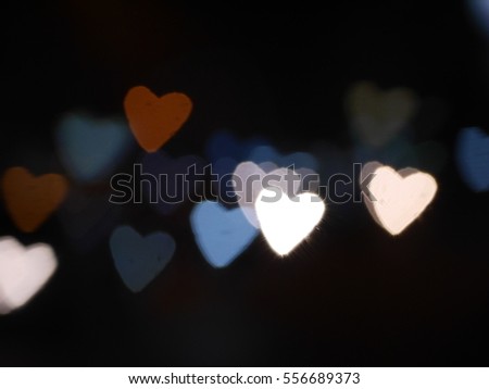 Hearts bokhe background to Valentine's day