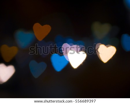Hearts bokhe background to Valentine's day