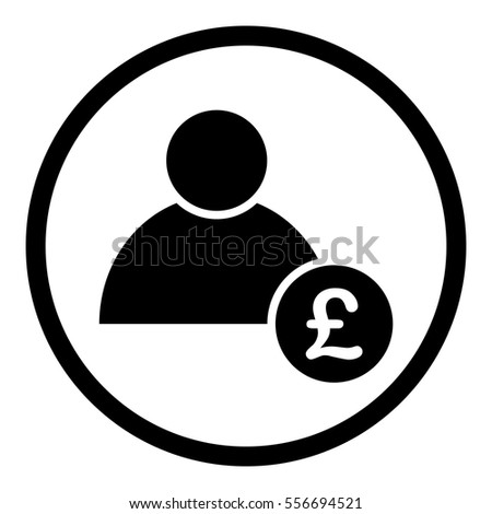 Pound avatar icon in circle on white background