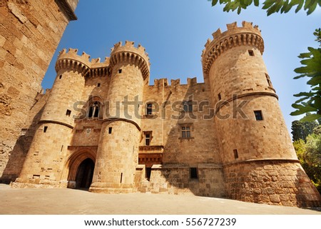 The Grand Master Palace of Rhodes, Greece Royalty-Free Stock Photo #556727239