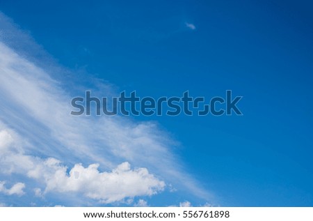 image of blue sky and white cloud on day time for background usage