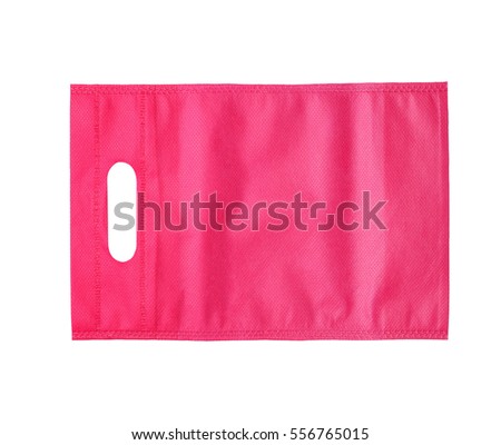Synthetic fabric bag isolated on white background