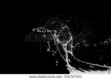 Water Splash On The Black background