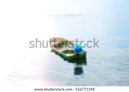 Picture blurred  for background abstract and can be illustration to article of ship in the ocean