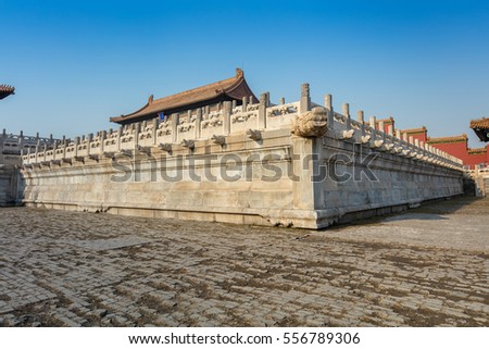 Dragon drain system and column in Forbidden City