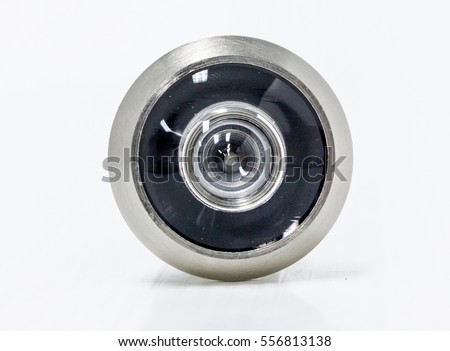 Peephole steel for door Royalty-Free Stock Photo #556813138