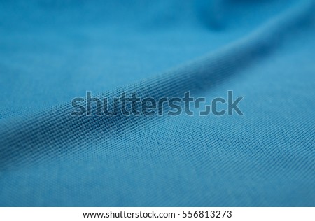 Blue Double pique fabric