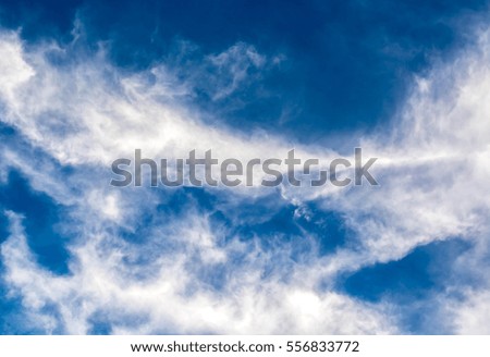 blue sky with dramatic cloud