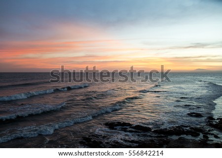 Sea on sunset 