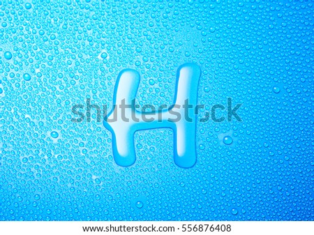 Alphabet water letter H