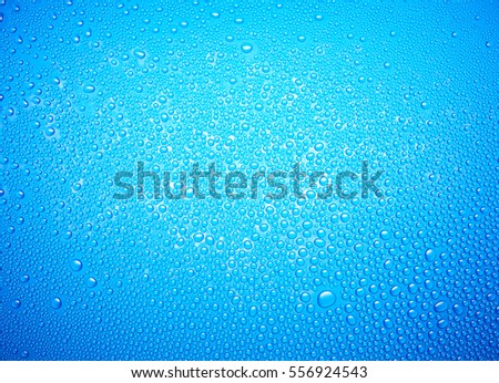 Water drops on blue background word-1
