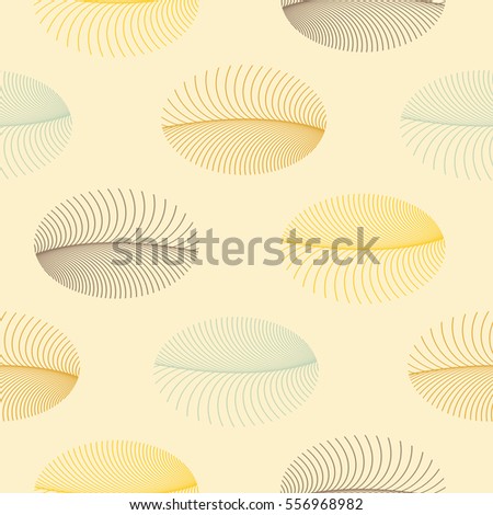 seamless tile with eyelashes balloons pattern in ivory, blue, and brown shades