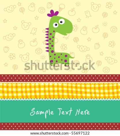 cute dinosaur holiday greeting
