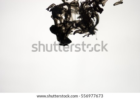 Abstract background ink of cuttlefish dissolved in water
