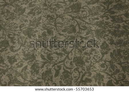 Pattern on a green cloth.