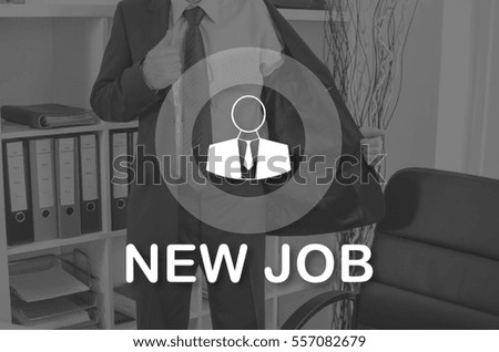 New job concept illustrated by a picture on background
