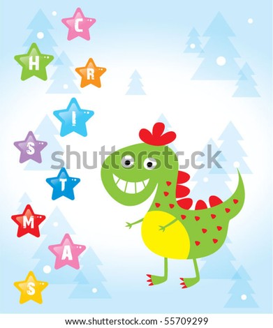 merry christmas dinosaur