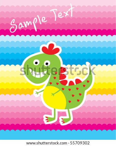 cute dinosaur card