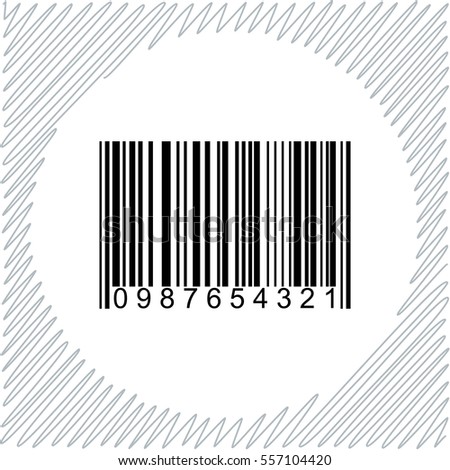 Barcode vector icon - black  illustration