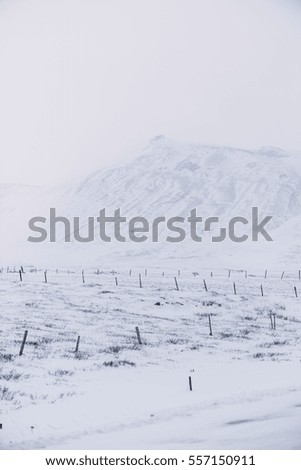 Beautiful snowy winter mountains