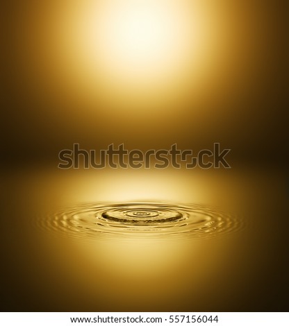 Ripple of the golden surface of the water Royalty-Free Stock Photo #557156044