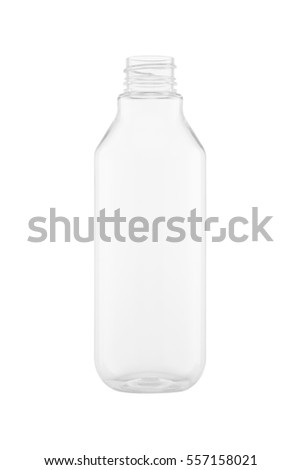 empty plastic bottle isolated on the white background