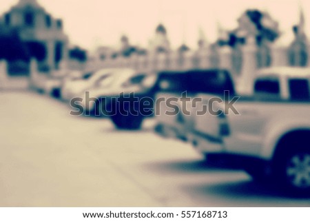Blurred abstract background of Outdoor Parking