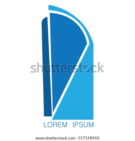 Isolated abstract building logo on a white background, Vector illustration