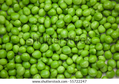 Background of green and round peas