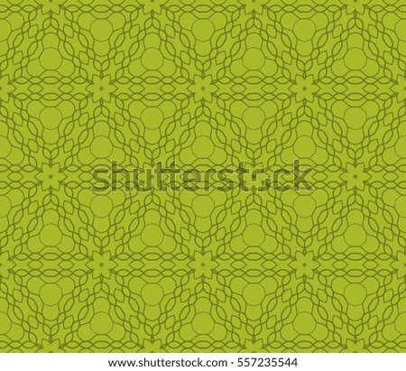 Decorative floral ornament. seamless pattern. green color. vector illustration. for interior design, wallpaper, invitation